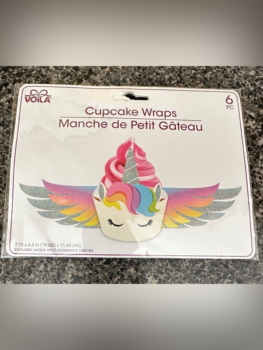 Sparkly Unicorn Cupcake Wraps Brand New